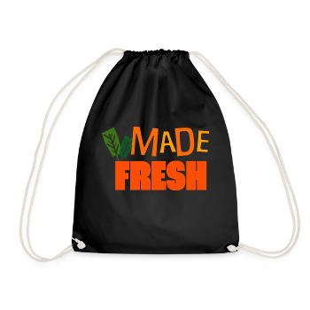 Made Fresh - Drawstring Bag - black - Front