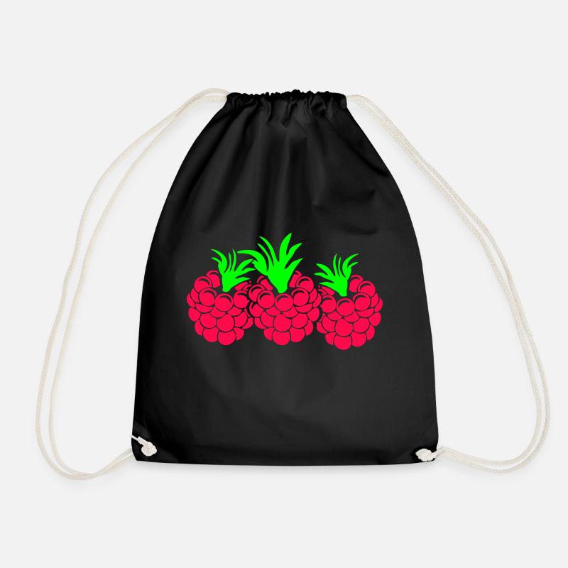 Himbeeren - Turnbeutel - Schwarz