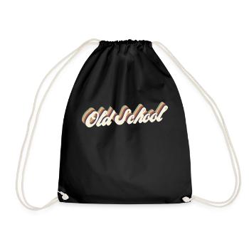 old school vintage - Sac de sport léger - noir - Devant