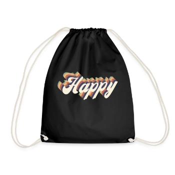 happy vintage - Sac de sport léger - noir - Devant