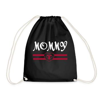 Schwangerschaft Babyparty Babyshower Boy Girl - Turnbeutel - Schwarz - Vorne