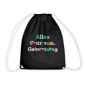 Alles Gute zum Geburtstag - Drawstring Bag - black - Front