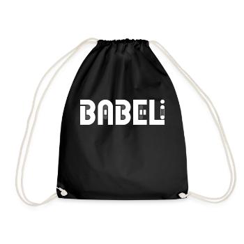 Babeli Logo BLANC - Sac de sport léger - noir - Devant