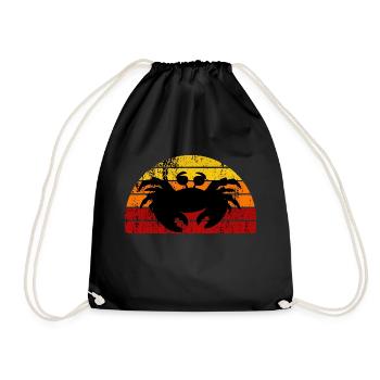 Crap retro sunset design - Drawstring Bag - black - Front