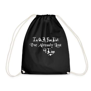 Je suis sur un régime de rhum J’ai déjà perdu 4 jours de boisson - Sac de sport léger - noir - Devant