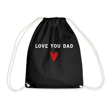 Father's Day. Happy Father's Day - Drawstring Bag - black - Front