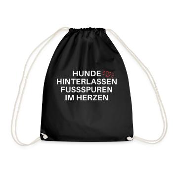 Hundespruch Hundeliebe - Turnbeutel - Schwarz - Vorne