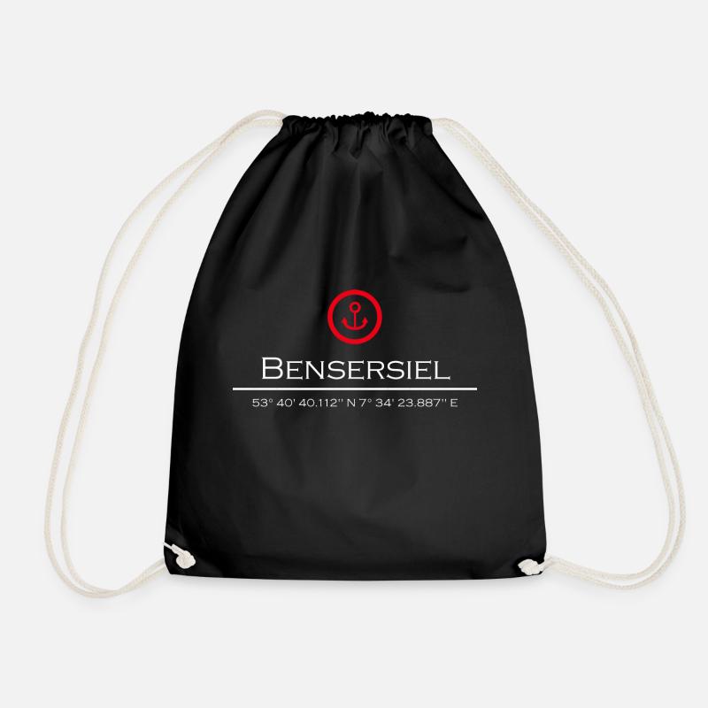 Bensersiel - Turnbeutel - Schwarz