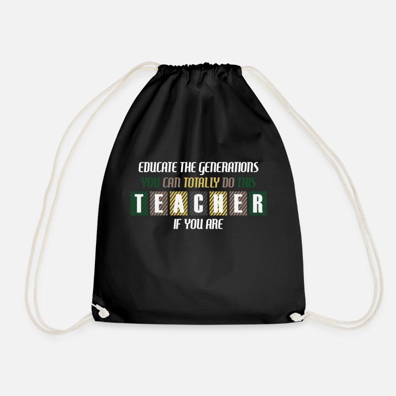 You Can Totally Do This | Education - Drawstring Bag - black