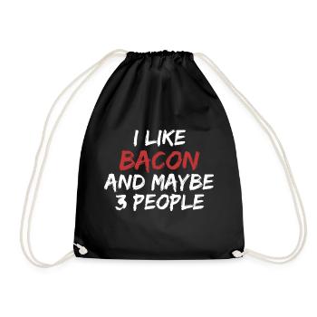 J’aime le bacon et peut-être trois personnes - Sac de sport léger - noir - Devant