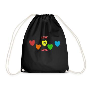 Love is Love Pride - Turnbeutel - Schwarz - Vorne