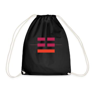 Thunder magenta and tomato minimalist and stylish - Drawstring Bag - black - Front
