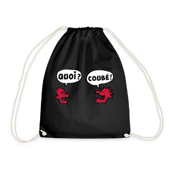 QUOI COUBEH quoicoubeh citation drôle - Sac de sport léger - noir - Devant