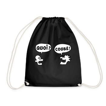 QUOI COUBEH quoicoubeh citation drôle - Sac de sport léger - noir - Devant