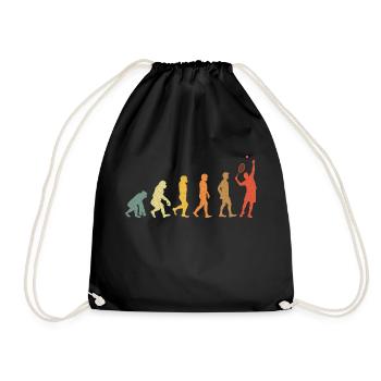 Tennis Evolution Vintage retro - Turnbeutel - Schwarz - Vorne
