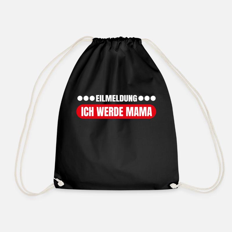 Ich werde Mama - Turnbeutel - Schwarz