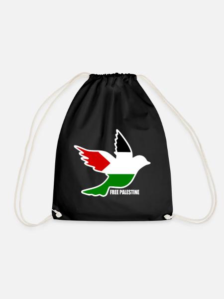 Free palestine - Turnbeutel - Schwarz