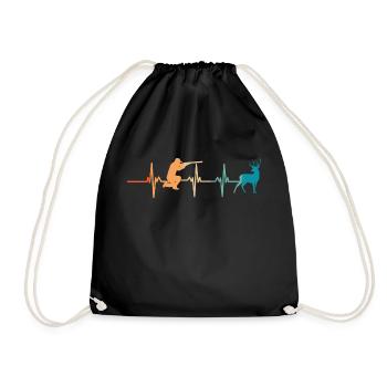 Battement de cœur chasseur - Sac de sport léger - noir - Devant