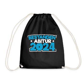 Abitur 2024 Abireise Abifeier Abifahrt Abiturient - Turnbeutel - Schwarz - Vorne