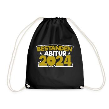 Abitur 2024 Abireise Abifeier Abifahrt Abiturient - Turnbeutel - Schwarz - Vorne