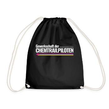 Mimikama Crew Gewerkschaft der Chemtrailpiloten - Turnbeutel - Schwarz - Vorne