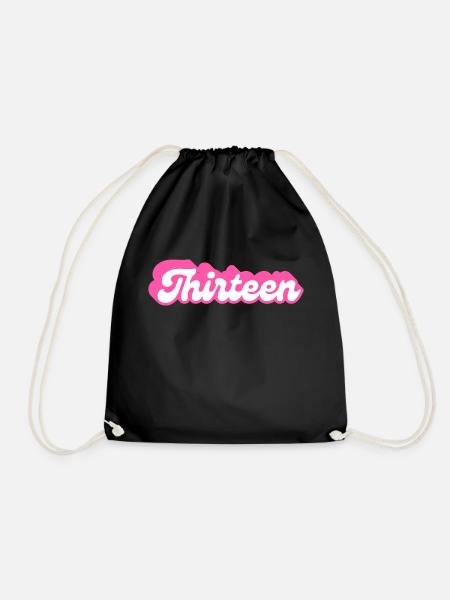 Dreizehn Geburtstag - 13. Geburtstag Retro Pink - Turnbeutel - Schwarz