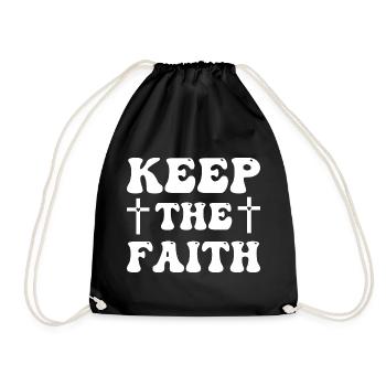 Keep The Faith - Drawstring Bag - black - Front