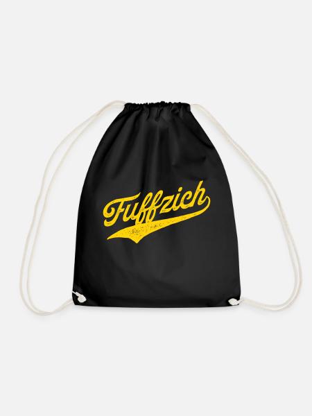 Fuffzich - Fünfzigster Geburtstag - Turnbeutel - Schwarz