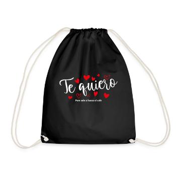 T'T Shirt / I Love You / I Love You / I Love You - Drawstring Bag - black - Front