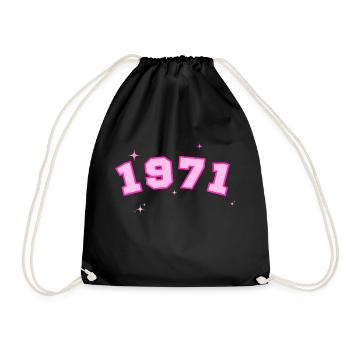 1971 rose étoile - Sac de sport léger - noir - Devant