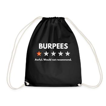 Burpees - Turnbeutel - Schwarz - Vorne