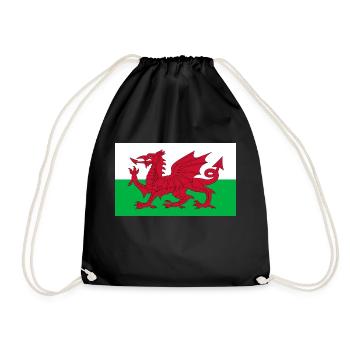 Pays de Galles - Sac de sport léger - noir - Devant