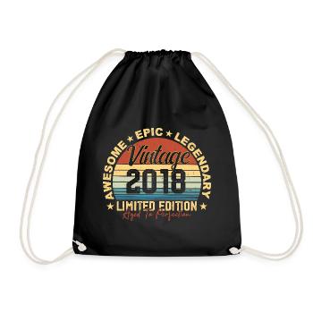 Rétro 2018 Vintage Anniversaire 2018 Cadeau 2018 - Sac de sport léger - noir - Devant