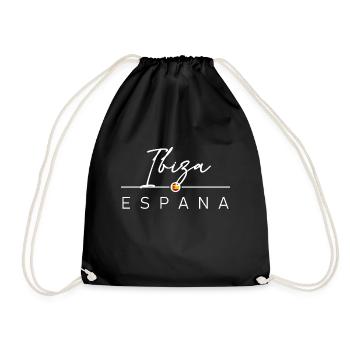 Spain - Ibiza - Spanien - Espana - Turnbeutel - Schwarz - Vorne