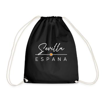 Spain - Sevilla - Spanien - Espana - Turnbeutel - Schwarz - Vorne