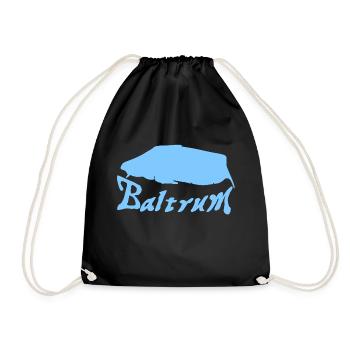 Baltrum Tattoo - Turnbeutel - Schwarz - Vorne