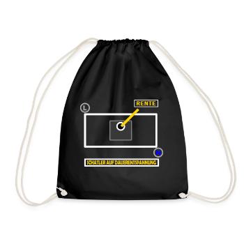 Retired electrician - Drawstring Bag - black - Front