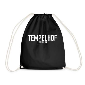 Tempelhof - Berlin - Deutschland - Turnbeutel - Schwarz - Vorne