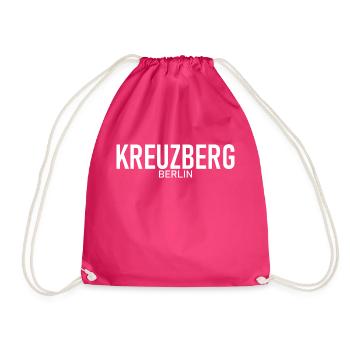 Kreuzberg - Berlin - District - Germany - Drawstring Bag - fuchsia - Front