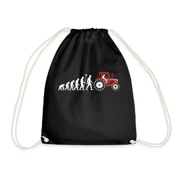 Evolution Farmer Farmer Tractor - Drawstring Bag - black - Front