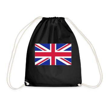 Großbritannien - UK - Turnbeutel - Schwarz - Vorne