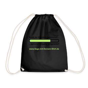 Ignoriervorgang - Promotion - Drawstring Bag - black - Front
