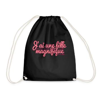 J'ai une fille magnifique - Sac de sport léger - noir - Devant