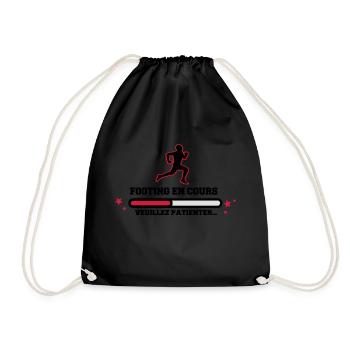 FOOTING EN COURS - Sac de sport léger - noir - Devant