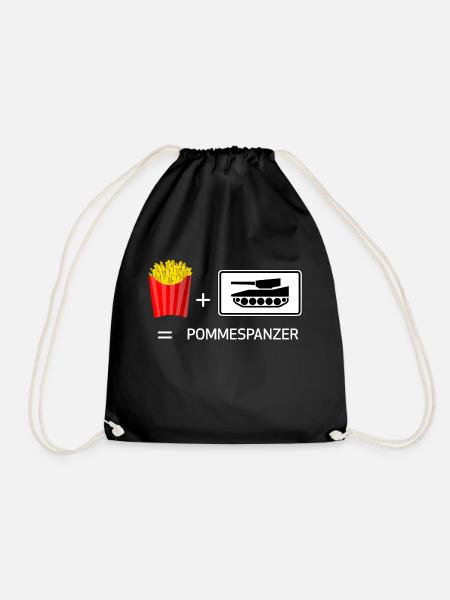 Pommespanzer - Turnbeutel - Schwarz