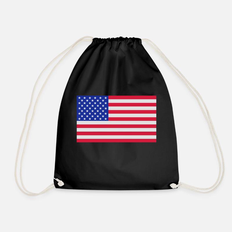 drapeau_etats_unis - Sac de sport léger - noir