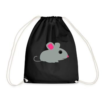 maus - Drawstring Bag - black - Front