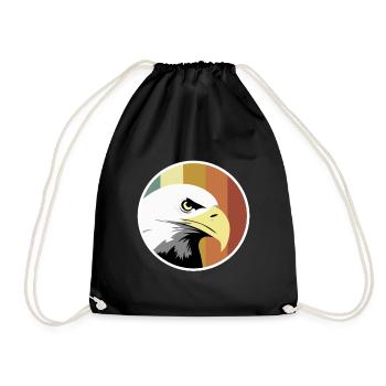 Adler - Turnbeutel - Schwarz - Vorne
