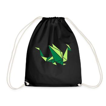 Origami: Drache - Sac de sport léger - noir - Devant
