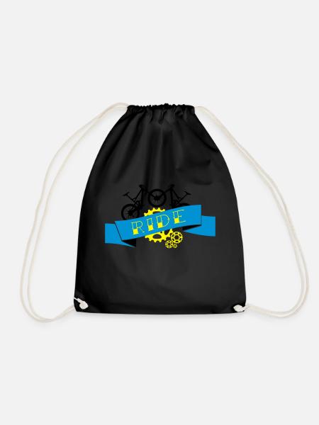 Mountain Biking - Downhill Ride Compilation - Drawstring Bag - black